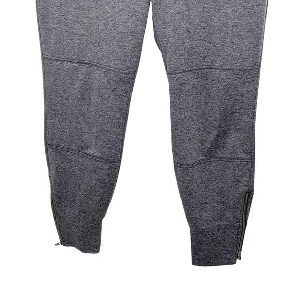 Athleta Gray Heather Jogger Sweatpants Zippered Pockets - Picture 3 of 8